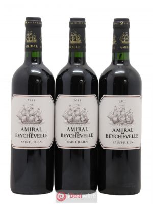 Amiral de Beychevelle Second Vin  2011 - Lot of 3 Bottles