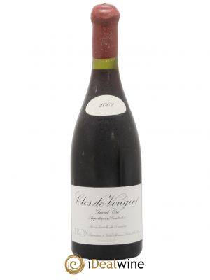 Clos de Vougeot Grand Cru Leroy (Domaine)  2002 - Lot of 1 Bottle