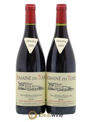 IGP Pays du Vaucluse (Vin de Pays du Vaucluse) Domaine des Tours Merlot E.Reynaud  2009 - Lot of 2 Bottles