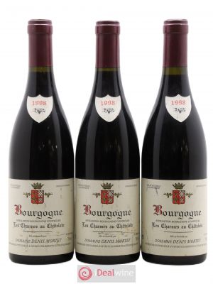 Bourgogne Les Charmes au Châtelain Denis Mortet (Domaine)  1998 - Lot of 3 Bottles