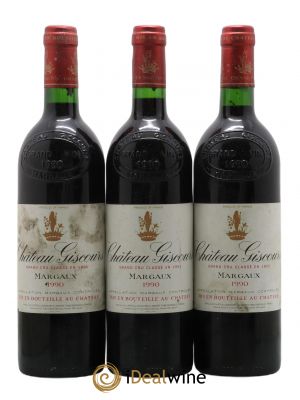 Château Giscours 3ème Grand Cru Classé  1990 - Lot of 3 Bottles