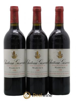 Château Giscours 3ème Grand Cru Classé  1998 - Lot of 3 Bottles