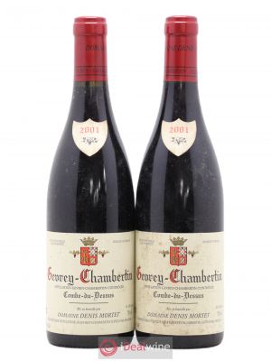 Gevrey-Chambertin Combe du Dessus Denis Mortet (Domaine)  2001 - Lot of 2 Bottles