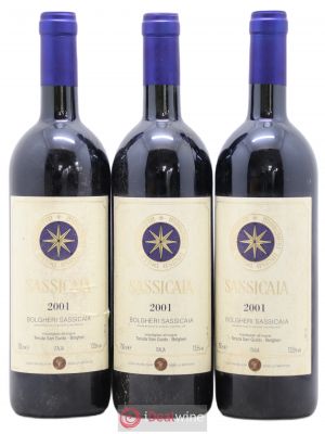 Bolgheri DOC Sassicaia Tenuta San Guido  2001 - Lot of 3 Bottles