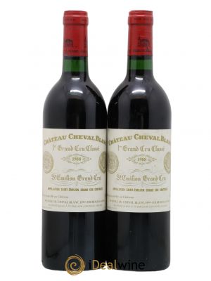 Château Cheval Blanc 1er Grand Cru Classé A  1988 - Lot de 2 Bouteilles