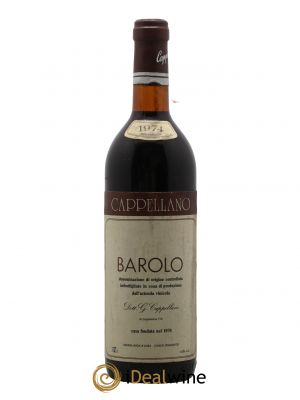 Barolo DOCG Cappellano 1974 - Lot de 1 Bottiglia