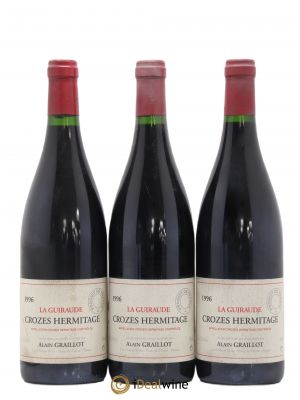 Crozes-Hermitage La Guiraude Domaine Graillot  1996 - Lot of 3 Bottles