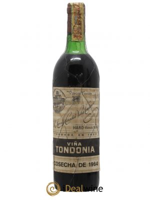 Rioja Gran Reserva Vina Tondonia R. Lopez de Heredia  1964 - Lot de 1 Bouteille