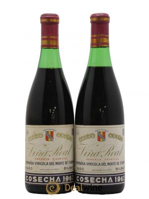 Rioja Vina Real Reserva Especial Compania Vinicola del Norte de Espana  1962 - Lot de 2 Bouteilles