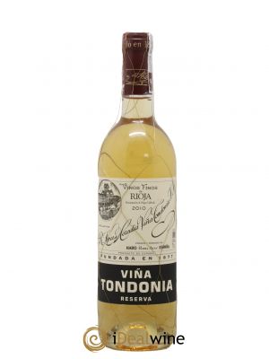 Rioja DOCa Reserva Vina Tondonia R. Lopez de Heredia  2010 - Lot de 1 Bouteille