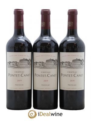 Château Pontet Canet 5ème Grand Cru Classé 2019 - Lot de 3 Flaschen