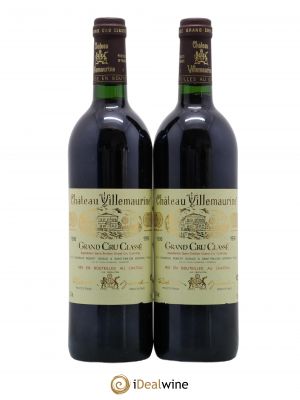 Château Villemaurine Grand Cru Classé  1996 - Lot of 2 Bottles
