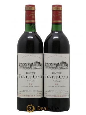 Château Pontet Canet 5ème Grand Cru Classé 1982 - Lot de 2 Bottles