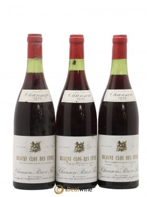 Beaune 1er Cru Clos des Fèves Chanson  1972 - Lot of 3 Bottles