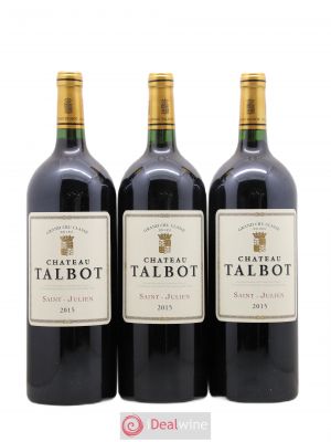 Château Talbot 4ème Grand Cru Classé (sans prix de réserve) 2015 - Lot de 3 Magnums