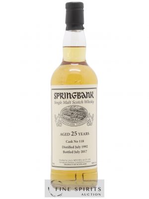 Springbank 25 years 1992 Of. Cask n°118 - bottled 2017 (sans prix de réserve)  - Lot de 1 Bouteille