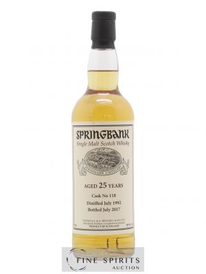 Springbank 25 years 1992 Of. Cask n°118 - bottled 2017  (sans prix de réserve) 