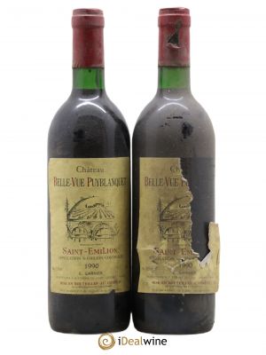 Saint-Émilion Grand Cru Château Belle Vue Puyblanquet 1990 - Lot of 2 Bottles