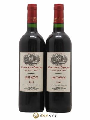 Haut Médoc Château d'Osmond (sans prix de réserve) 2012 - Lot de 2 Bouteilles