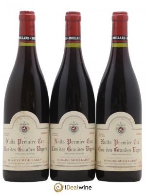 Nuits Saint-Georges 1er Cru Clos des Grandes Vignes Moillard 2000 - Lot of 3 Bottles