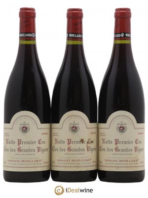 Nuits Saint-Georges 1er Cru Clos des Grandes Vignes Moillard 2000 - Lot of 3 Bottles