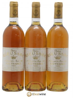 Château Rieussec 1er Grand Cru Classé  1988 - Lot of 3 Bottles