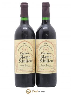 Château Gloria  1992 - Lot of 2 Bottles
