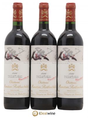Château Mouton Rothschild 1er Grand Cru Classé  1996 - Lot of 3 Bottles