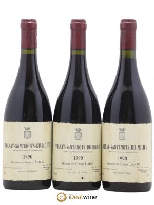 Volnay 1er Cru Santenots du Milieu Comtes Lafon (Domaine des)  1990 - Lot of 3 Bottles