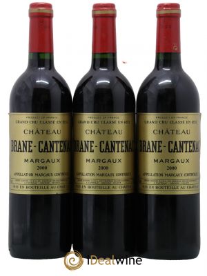Château Brane Cantenac 2ème Grand Cru Classé 2000 - Lot de 3 Bottles
