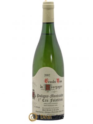 Puligny-Montrachet 1er Cru Folatières Paul Pernot  2002 - Lot of 1 Bottle