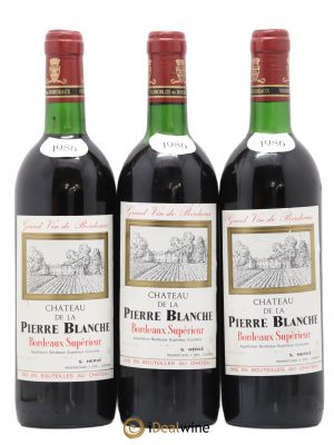 - Château De La Pierre Blanche 1986 - Lot of 3 Bottles