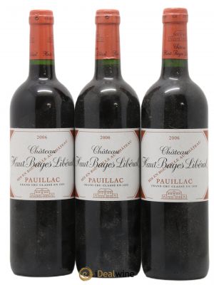 Château Haut Bages Libéral 5ème Grand Cru Classé  2006 - Lot of 3 Bottles