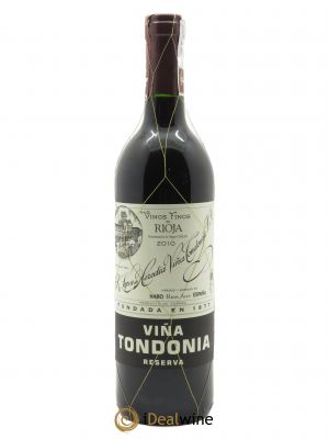 Rioja DOCa Reserva Vina Tondonia R. Lopez de Heredia  2010 - Lot of 1 Bottle