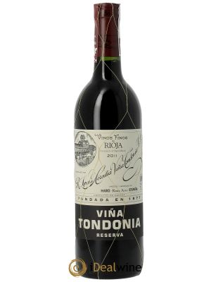 Rioja DOCa Reserva Vina Tondonia R. Lopez de Heredia  2011 - Lot de 1 Bouteille