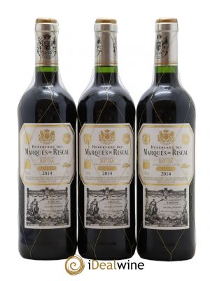 Rioja DOCa Reserva Marqués de Riscal  2014 - Lot of 3 Bottles