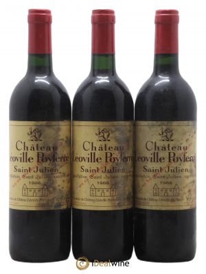 Château Léoville Poyferré 2ème Grand Cru Classé  1988 - Lot of 3 Bottles