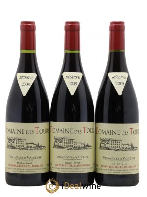 IGP Pays du Vaucluse (Vin de Pays du Vaucluse) Domaine des Tours Merlot-Syrah E.Reynaud  2009 - Lot of 3 Bottles