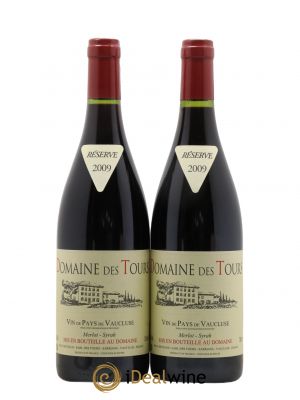 IGP Pays du Vaucluse (Vin de Pays du Vaucluse) Domaine des Tours Merlot-Syrah E.Reynaud  2009 - Lot of 2 Bottles