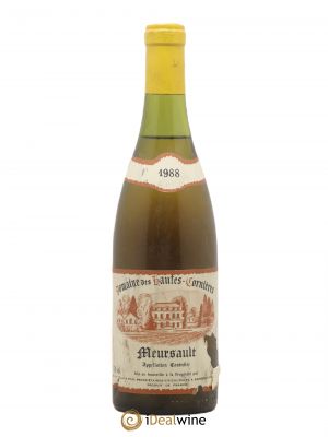 Meursault Domaine des hautes Cornières 1988 - Lot of 1 Bottle