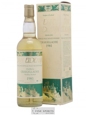 Craigellachie 1981 Signatory Vintage Dun Eideann Cask n°2177-2181 - One of 2100 - bottled 1996   - Lot of 1 Bottle