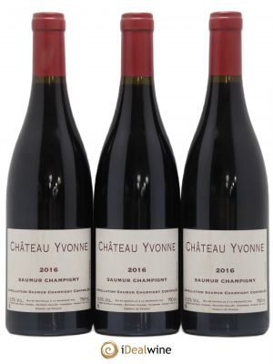 Saumur-Champigny Château Yvonne  2016 - Lot of 3 Bottles