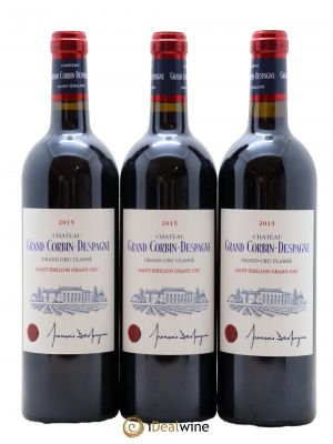 Château Grand Corbin Despagne Grand Cru Classé  2015 - Lot of 3 Bottles