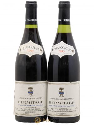 Hermitage Chapoutier  1990 - Lot of 2 Bottles
