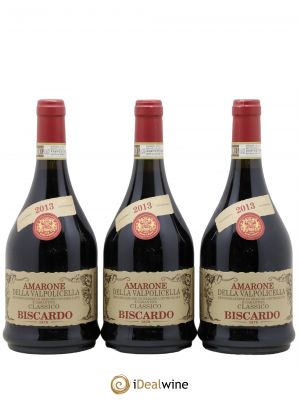 Amarone della Valpolicella DOC Classico Biscardo Mabis 2013 - Lot de 3 Bouteilles