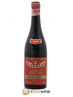 Barbaresco DOCG Azienda Agricola Giordano 1959 - Lot of 1 Bottle