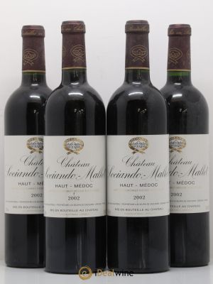 Château Sociando Mallet  2002 - Lot of 4 Bottles