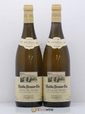 Chablis 1er Cru Mont de Milieu Pinson Frères (Domaine)  2001 - Lot of 2 Bottles