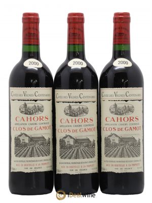 Cahors Cuvée des vignes centenaires Clos De Gamot 2000 - Lot of 3 Bottles