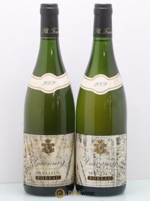 Vouvray Moelleux Clos Naudin - Philippe Foreau  2009 - Lot of 2 Bottles